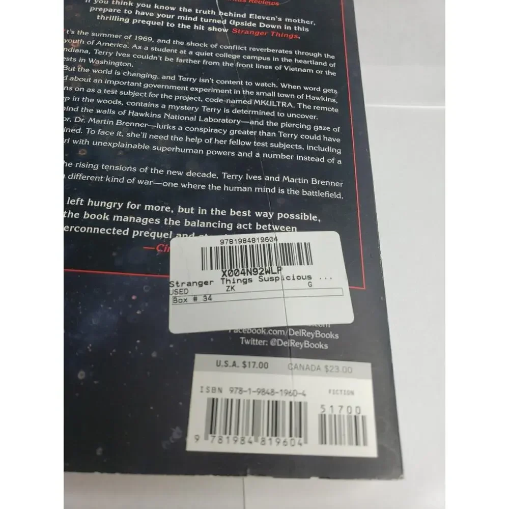 Stranger Things Suspicious Minds Gwenda Bond trade paperback